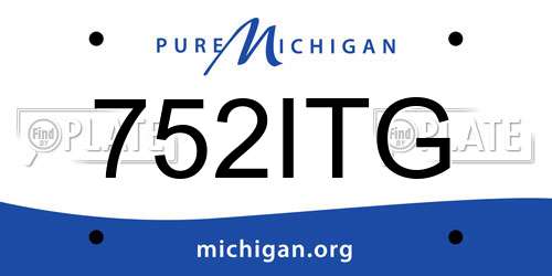 752ITG Michigan License Plate