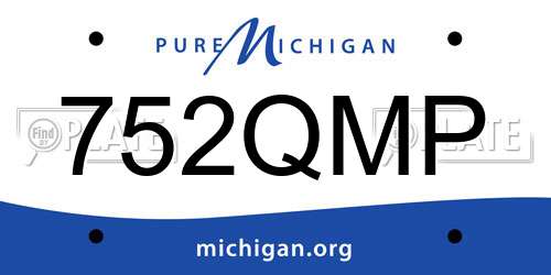 752QMP Michigan License Plate