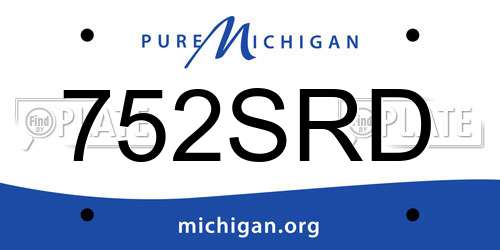 752SRD Michigan License Plate