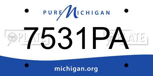 7531PA Michigan License Plate