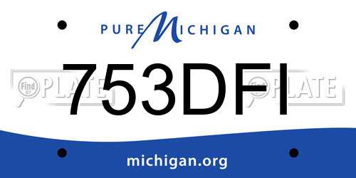 753DFI Michigan License Plate