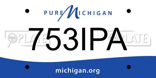 753IPA Michigan License Plate