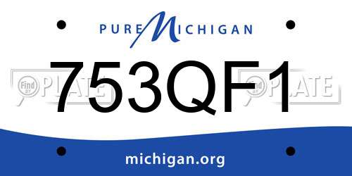753QF1 Michigan License Plate