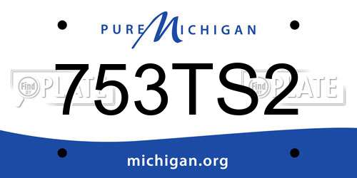 753TS2 Michigan License Plate