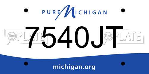 7540JT Michigan License Plate