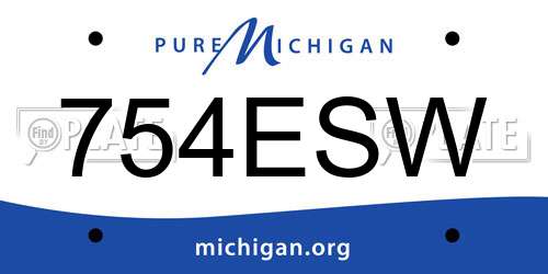 754ESW Michigan License Plate