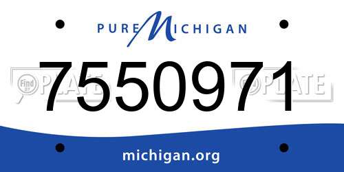 7550971 Michigan License Plate