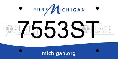 7553ST Michigan License Plate