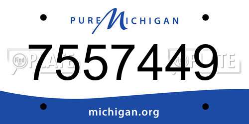 7557449 Michigan License Plate