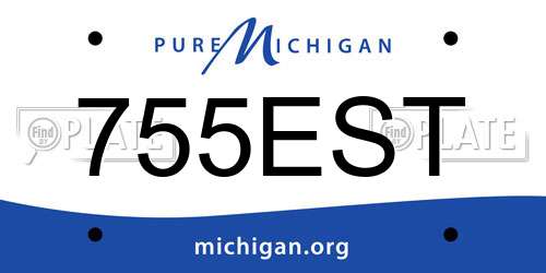 755EST Michigan License Plate