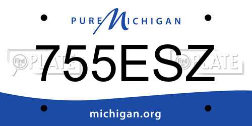 755ESZ Michigan License Plate
