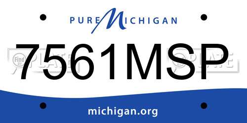 7561MSP Michigan License Plate