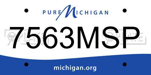 7563MSP Michigan License Plate