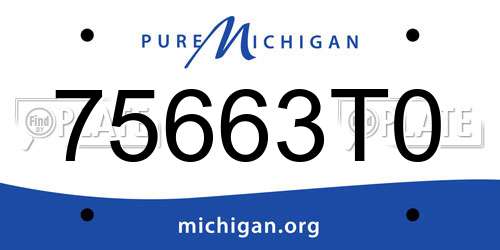 75663T0 Michigan License Plate