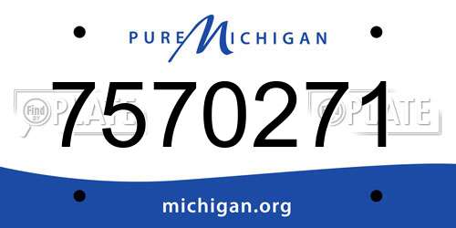 7570271 Michigan License Plate