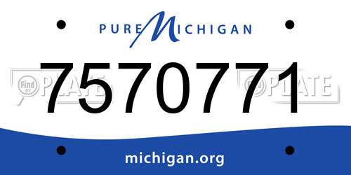 7570771 Michigan License Plate