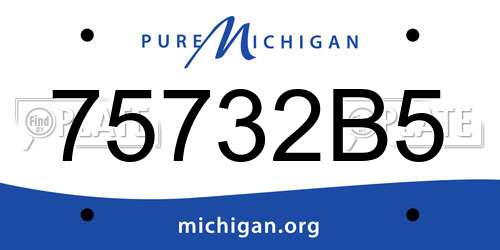 75732B5 Michigan License Plate