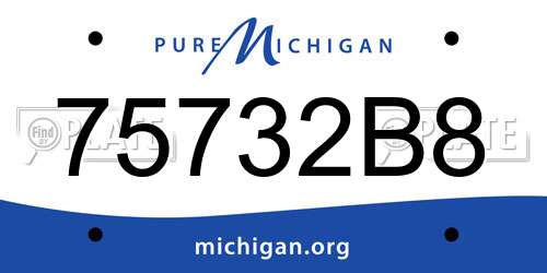 75732B8 Michigan License Plate