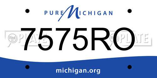 7575RO Michigan License Plate