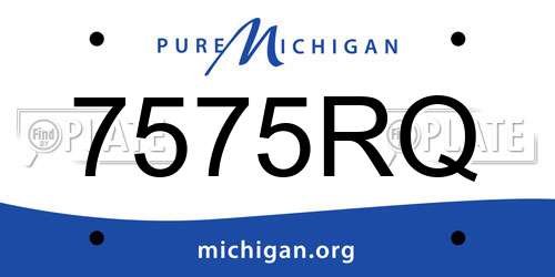 7575RQ Michigan License Plate