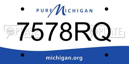7578RQ Michigan License Plate