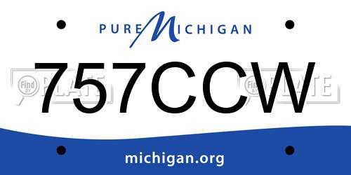 757CCW Michigan License Plate