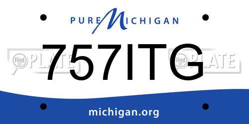 757ITG Michigan License Plate