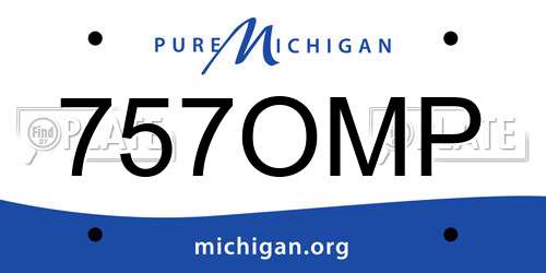 757OMP Michigan License Plate