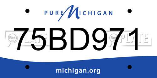 75BD971 Michigan License Plate