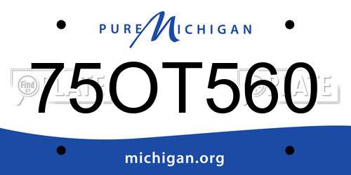 75OT560 Michigan License Plate