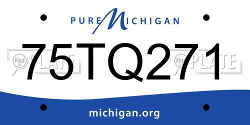 75TQ271 Michigan License Plate