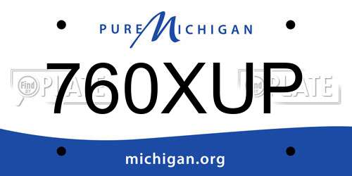 760XUP Michigan License Plate
