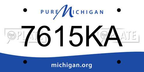 7615KA Michigan License Plate