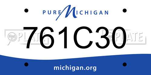 761C30 Michigan License Plate