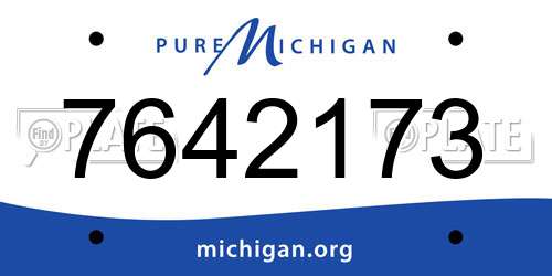 7642173 Michigan License Plate