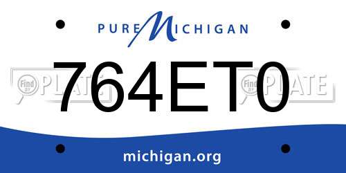 764ET0 Michigan License Plate