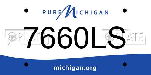 7660LS Michigan License Plate