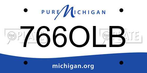 766OLB Michigan License Plate