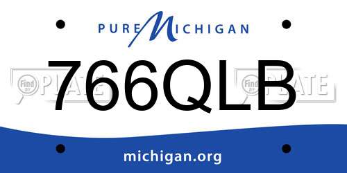 766QLB Michigan License Plate