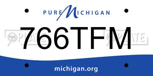 766TFM Michigan License Plate