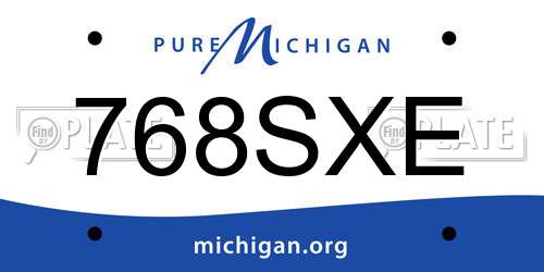 768SXE Michigan License Plate