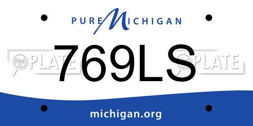 769LS Michigan License Plate