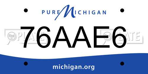 76AAE6 Michigan License Plate