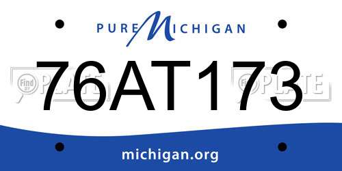 76AT173 Michigan License Plate