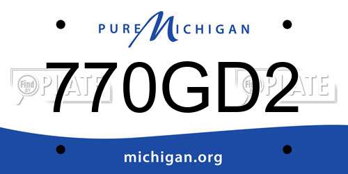 770GD2 Michigan License Plate