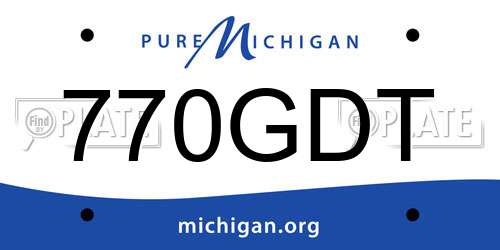 770GDT Michigan License Plate