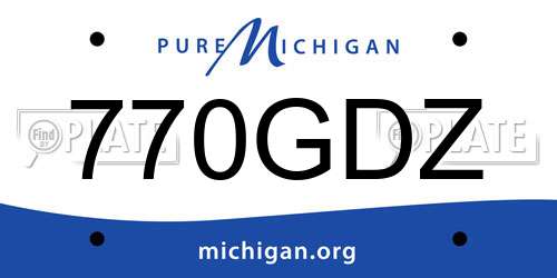 770GDZ Michigan License Plate