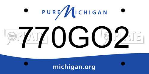 770GO2 Michigan License Plate