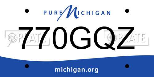 770GQZ Michigan License Plate