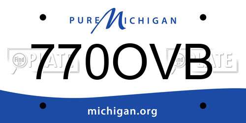 770OVB Michigan License Plate